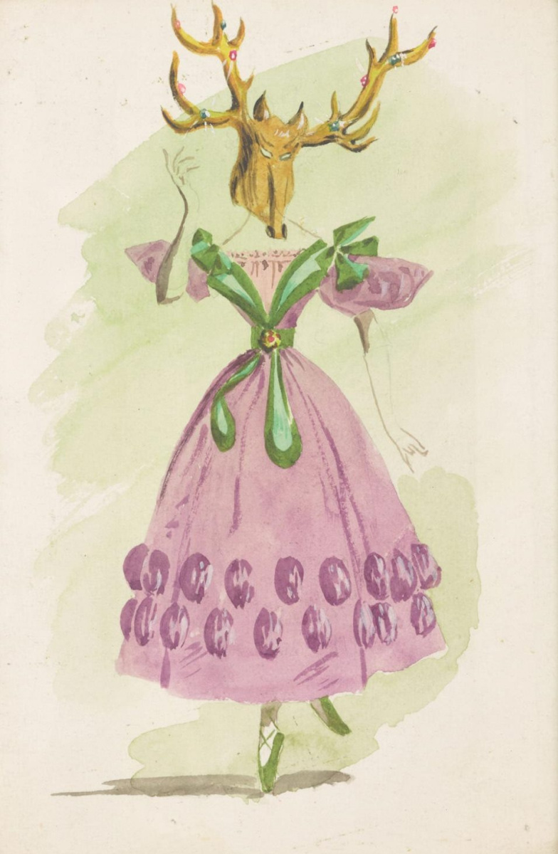 Dorothea Tanning. Deer. Costume design for the ballet "Night shadow"