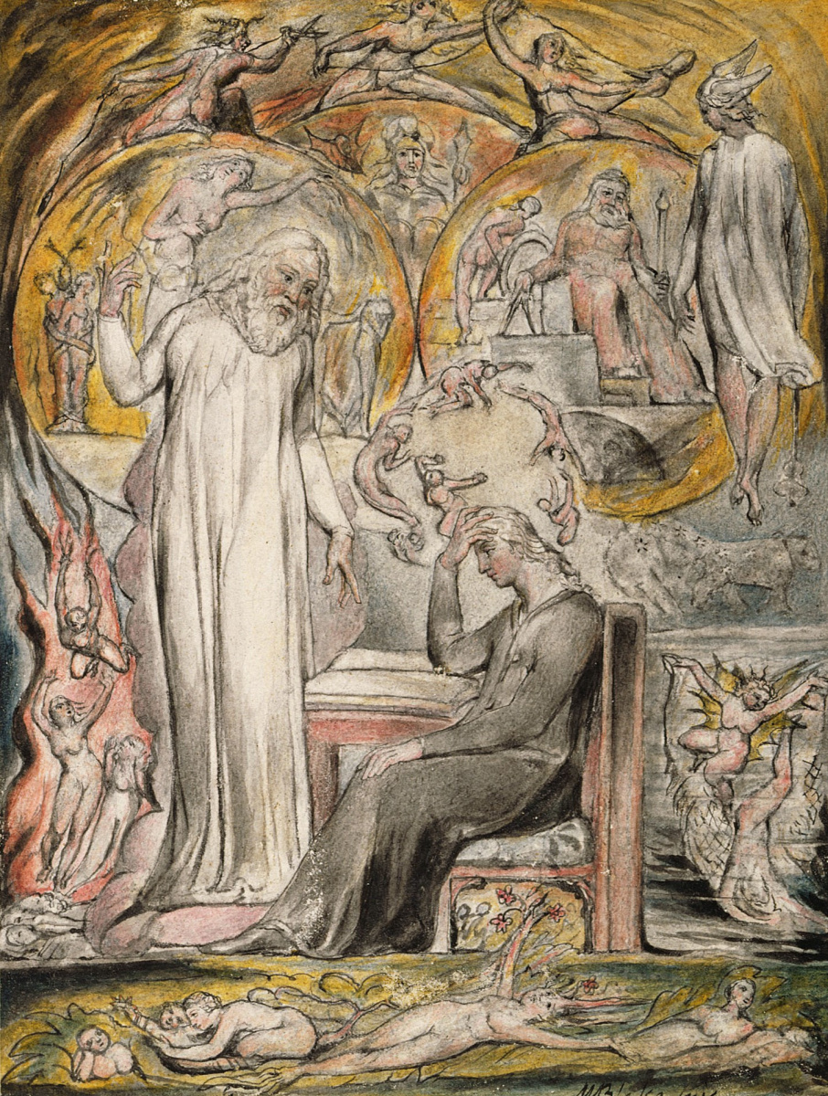 William Blake. The Spirit Of Plato. Illustrations to the poems of Milton's "Fun" and "Thoughtful"
