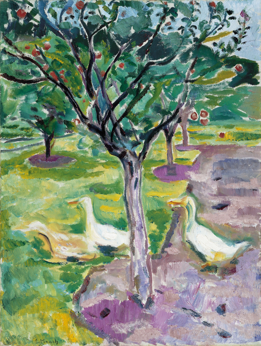 Edward Munch. Geese in the garden
