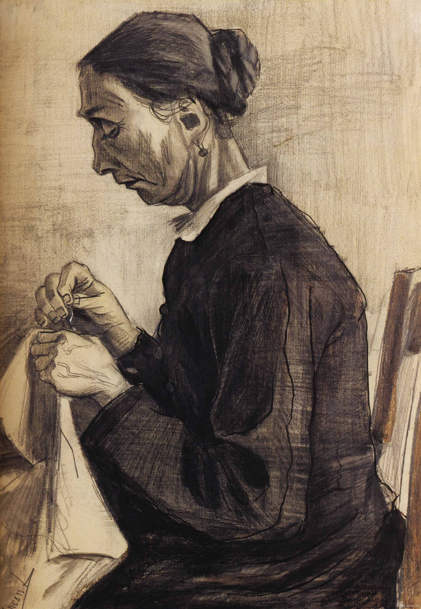 Buy digital version: Shin sewing by Vincent van Gogh