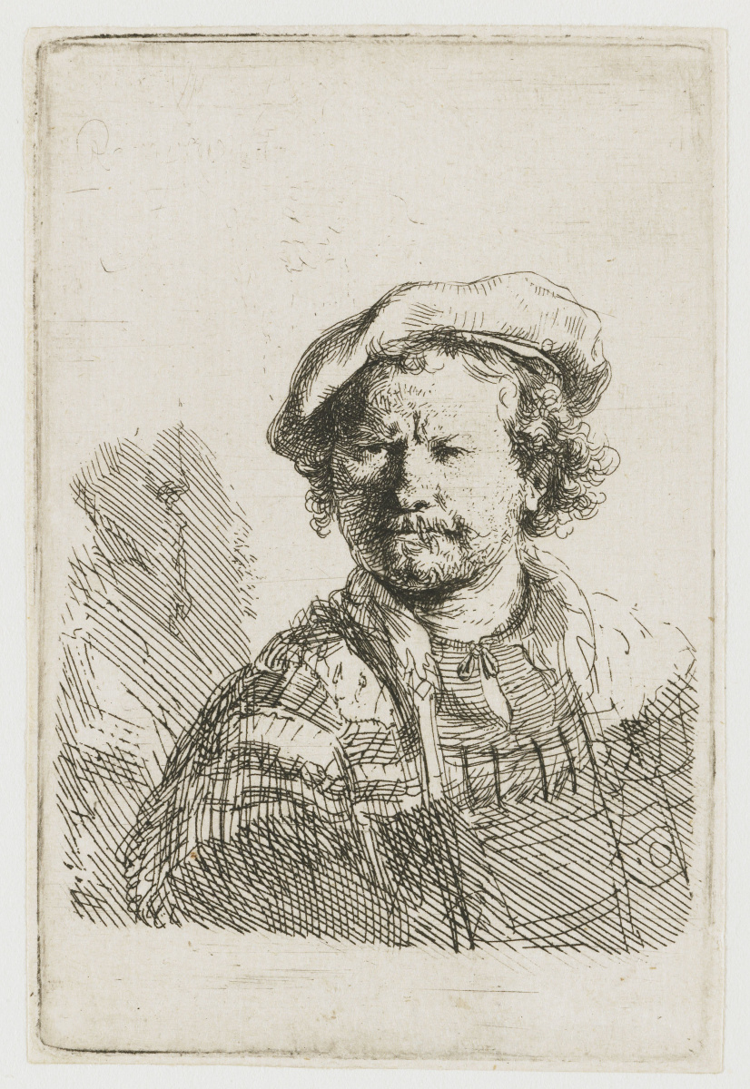 Rembrandt Harmenszoon van Rijn. Self-portrait in a beret