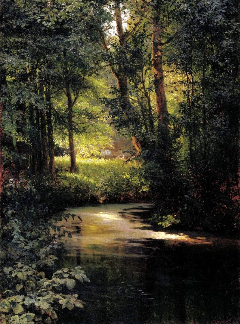 Grigory Grigorievich Myasoedov. A forest stream. In the spring