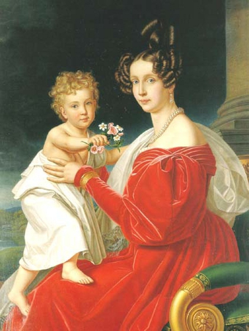 Princess Sophia of Bavaria with her eldest son Franz Joseph