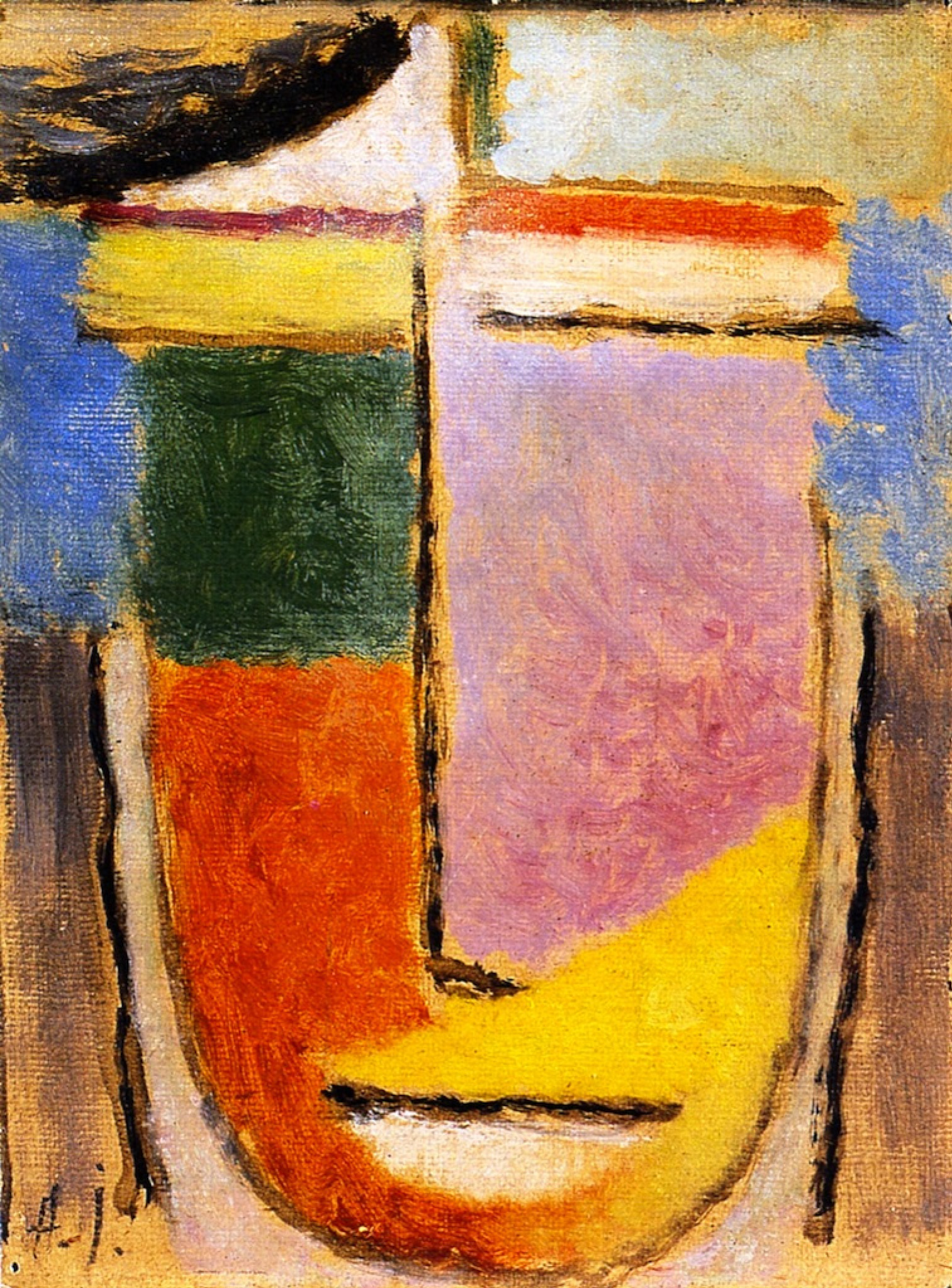 Alexej von Jawlensky 抽象的头, 1921, 17×21 厘米：作品描述| Arthive