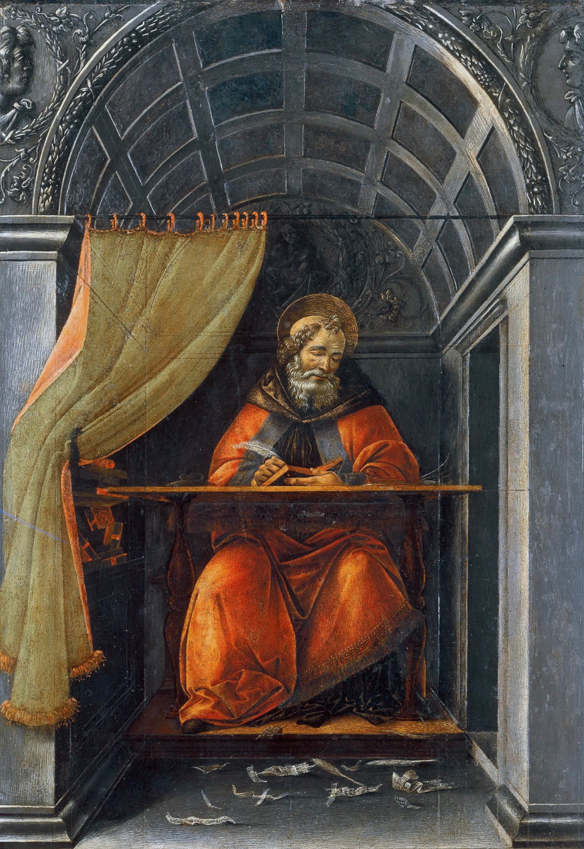Sandro Botticelli. St. Augustine in the cell