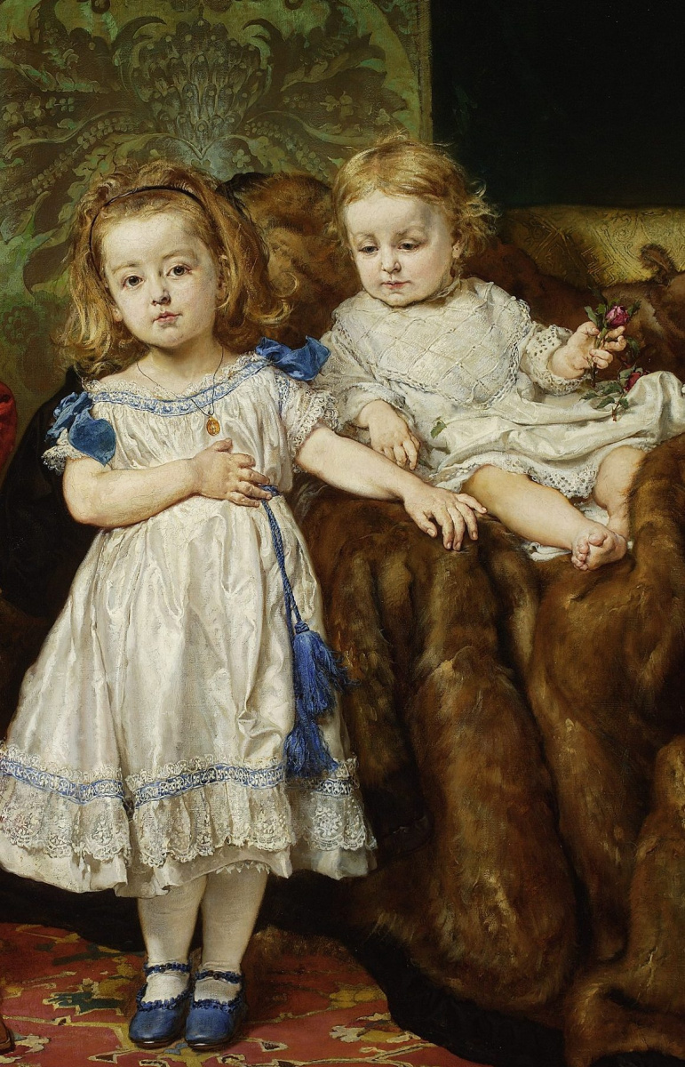 Jan Matejko. Portrait of the artist's children. Fragment