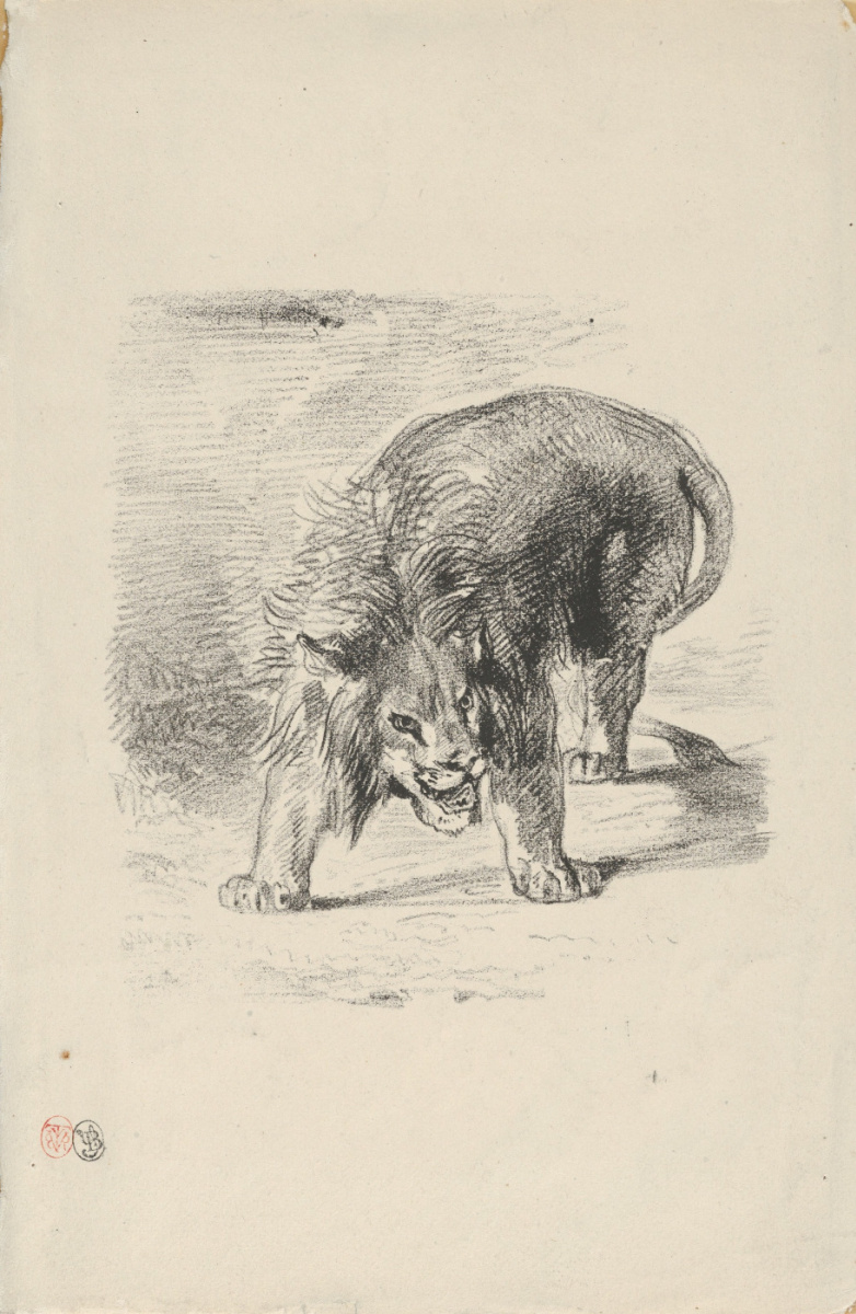 Eugene Delacroix. Lion debout