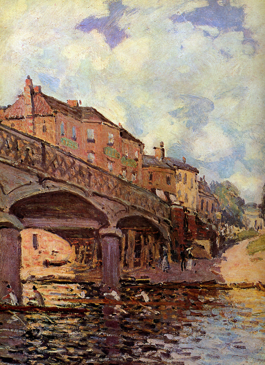 Alfred Sisley. The bridge at Hampton