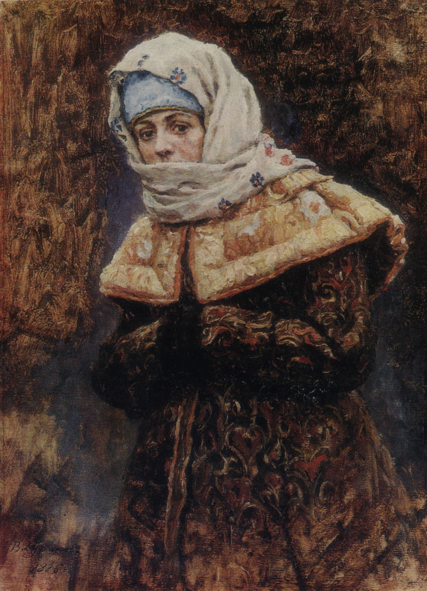 Vasily Surikov. The boyar's daughter. A sketch for the painting "Boyarynya Morozova"