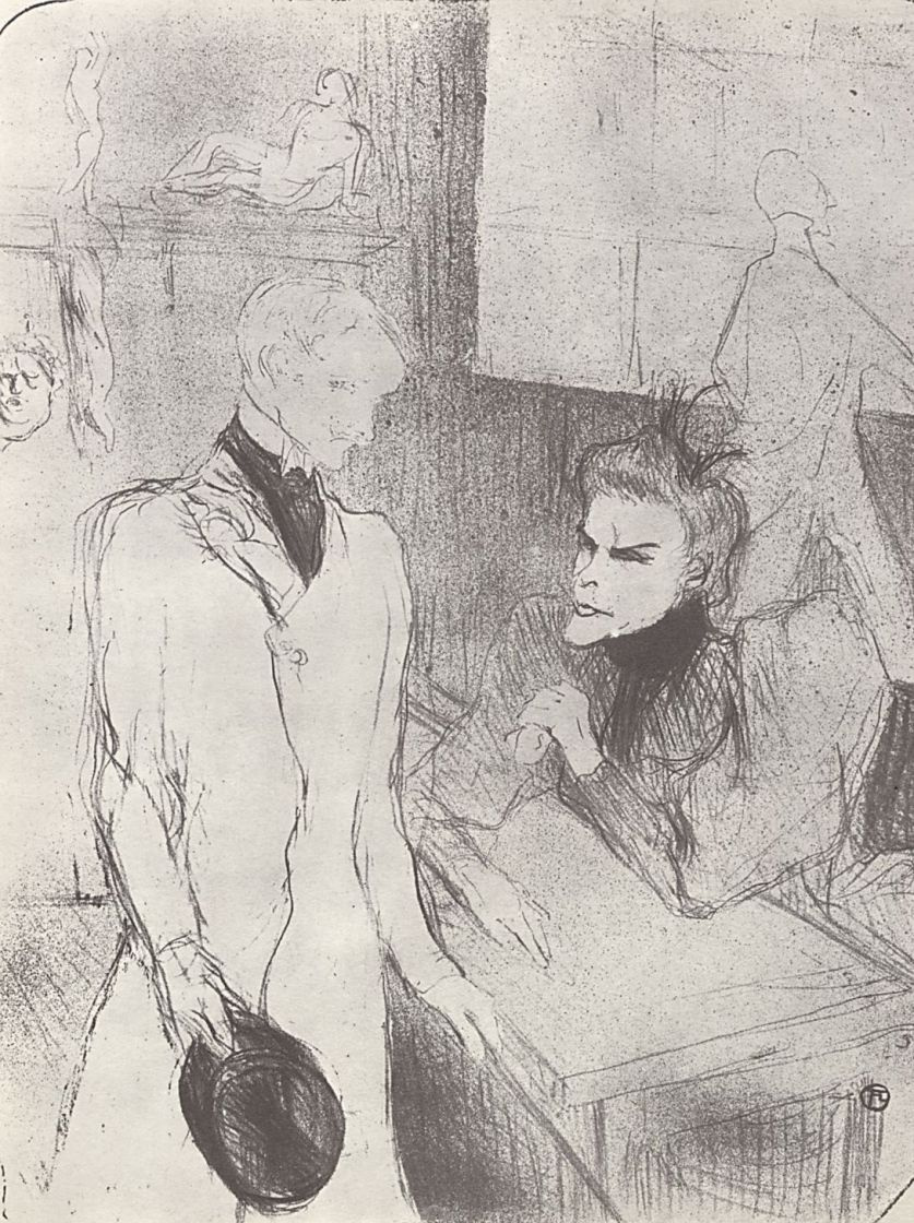 Henri de Toulouse-Lautrec. Brand and Le Barges in the third act of "Make-believers"