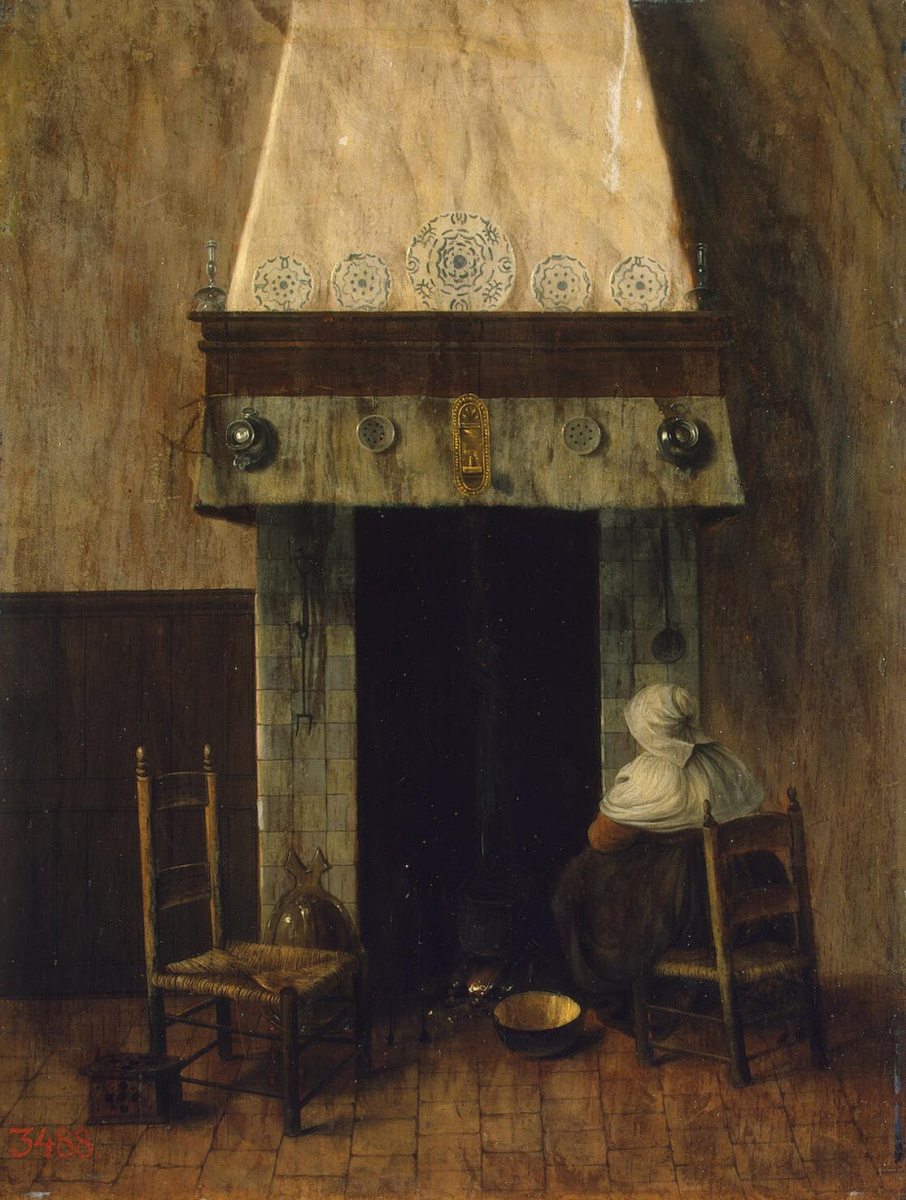 Jacob Vrel. The old lady at the fireplace