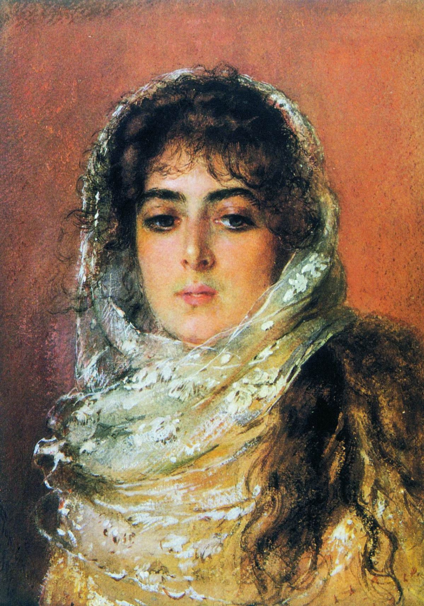 Konstantin Makovsky. Retrato de la esposa del artista Yu.P. Makovskaya