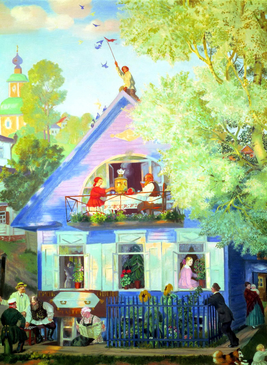 Boris Kustodiev. The little blue house