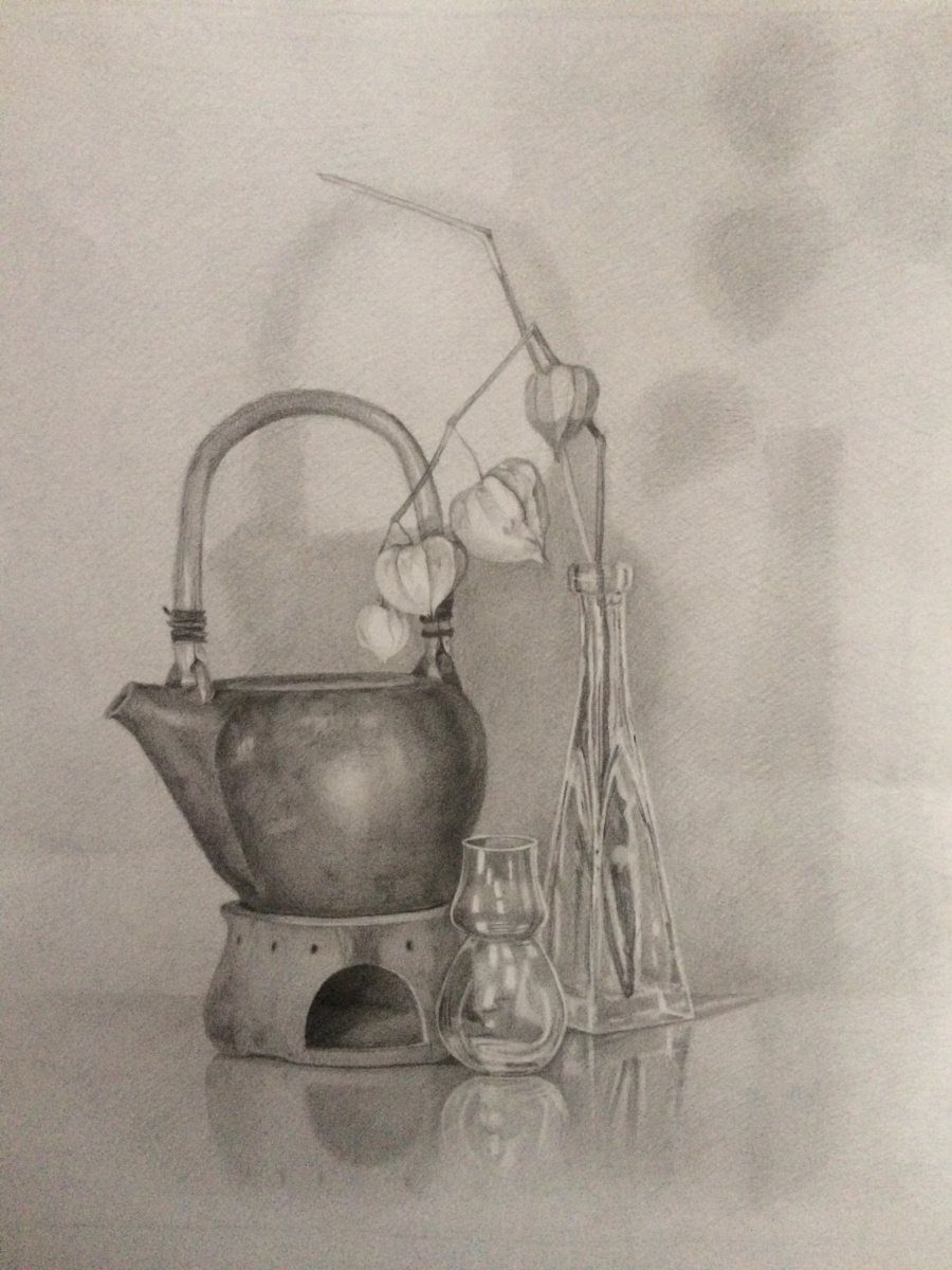 Diana Schegiriova. Still Life with Ceramic Teapot