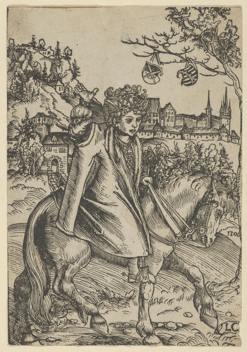 Lucas Cranach the Elder. A Saxon Prince on the horse