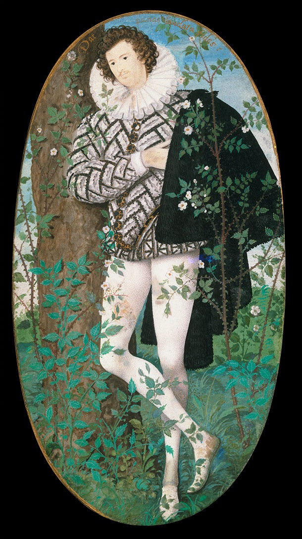 Nicholas Hilliard. Le jeune homme parmi les rosiers (Portrait de Robert Devereux, deuxième comte d'Essex)