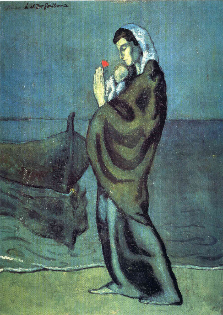 Pablo Picasso. Mother and child on the coast