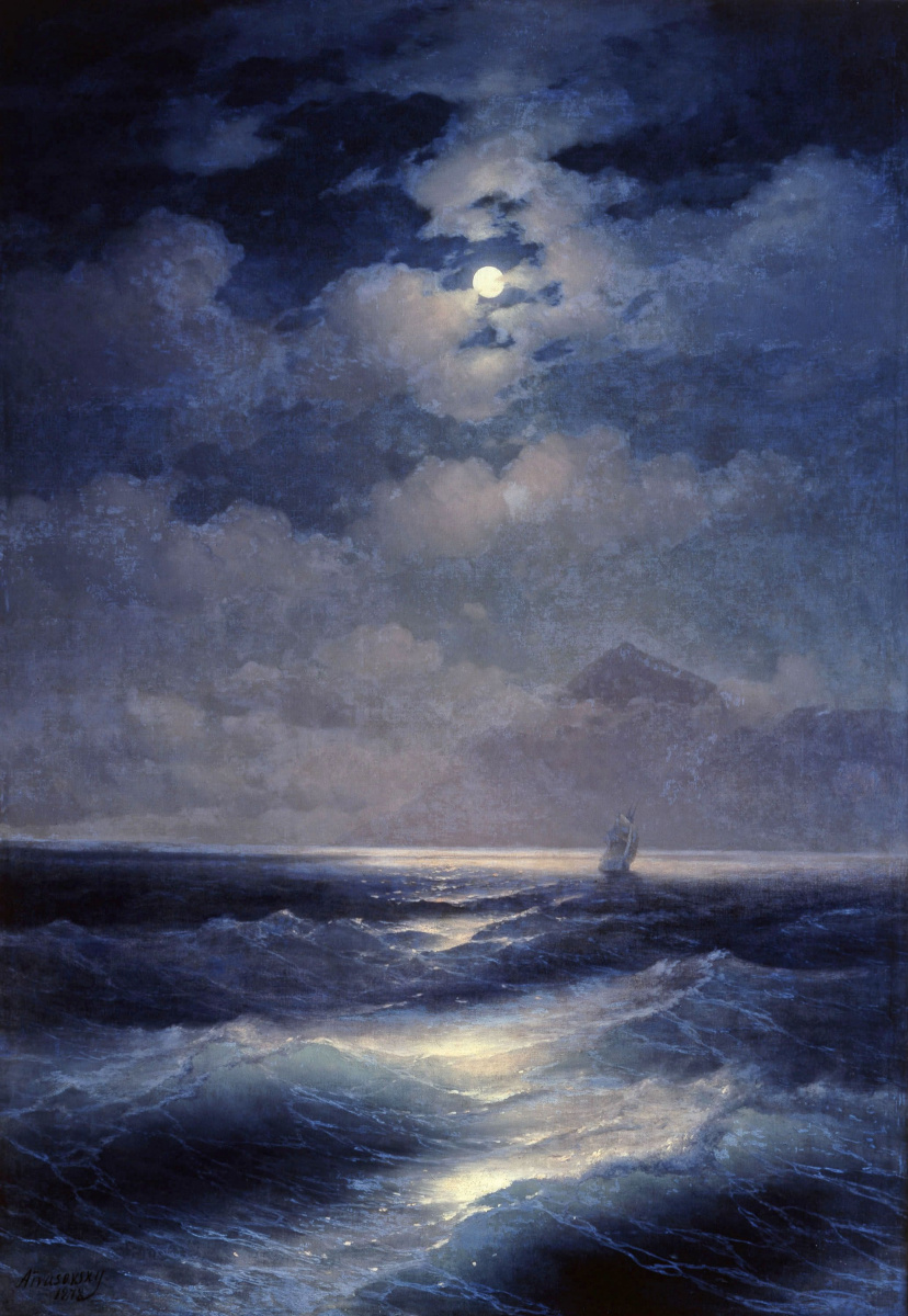 Ivan Aivazovsky. Marine view with the moon