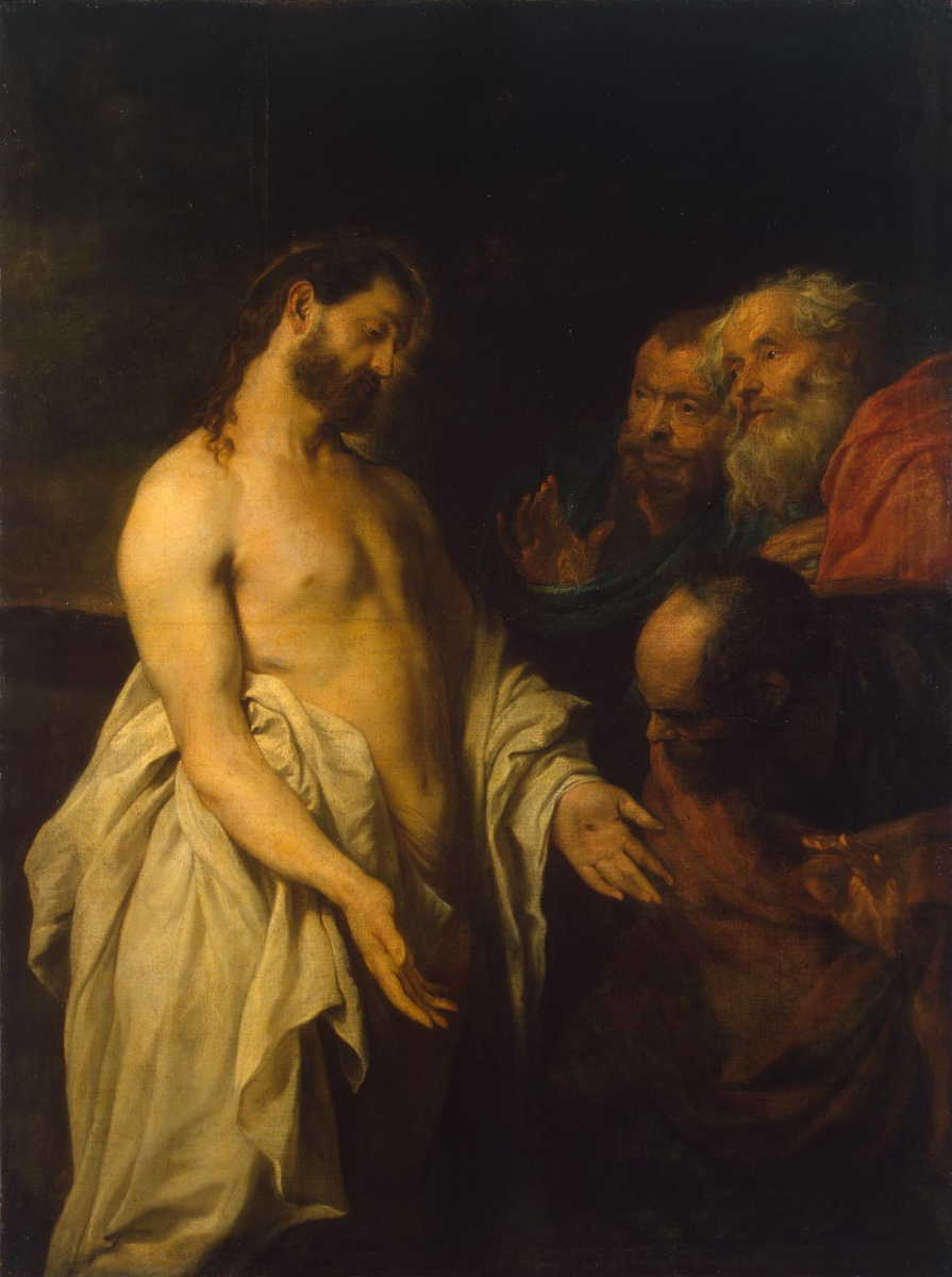 Anthony van Dyck. The appearance of Christ to the disciples Disbelief (Thomas)