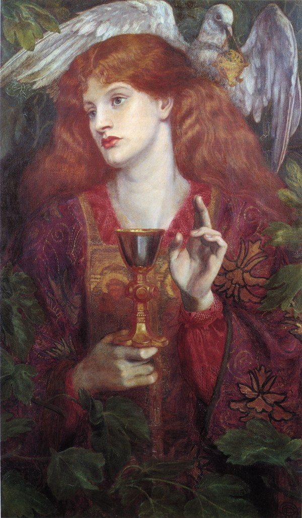 Dante Gabriel Rossetti. The Virgin Of The Holy Grail
