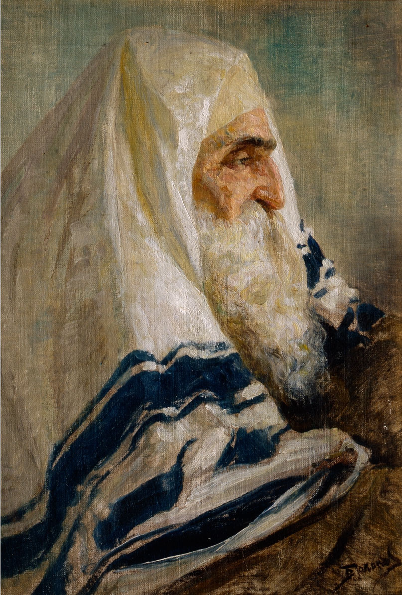Vasily Polenov. Rabbi Hillel. Portrait sketch "the Old Jew" painting "Among teachers"