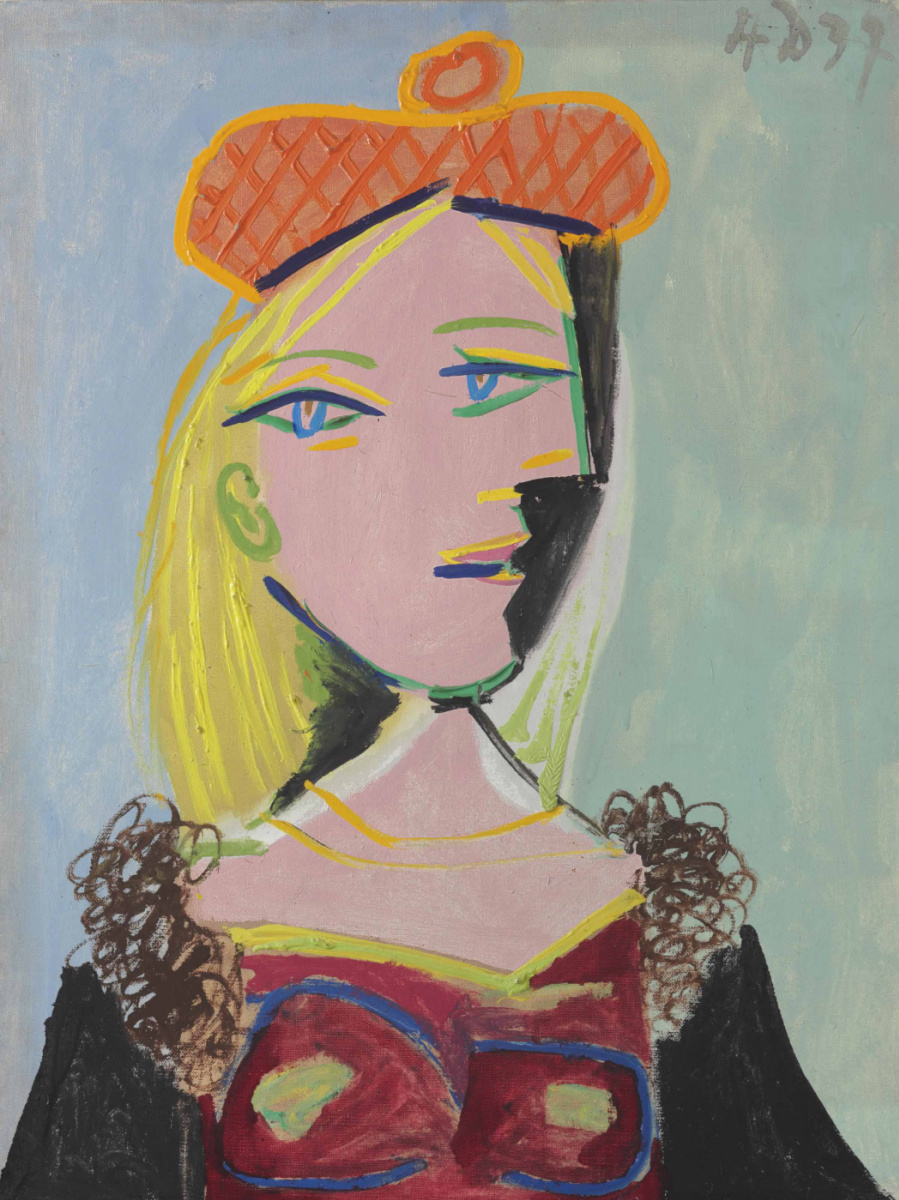 Pablo Picasso. Frau in orange Barett und Pelzkragen (Maria Theresia)