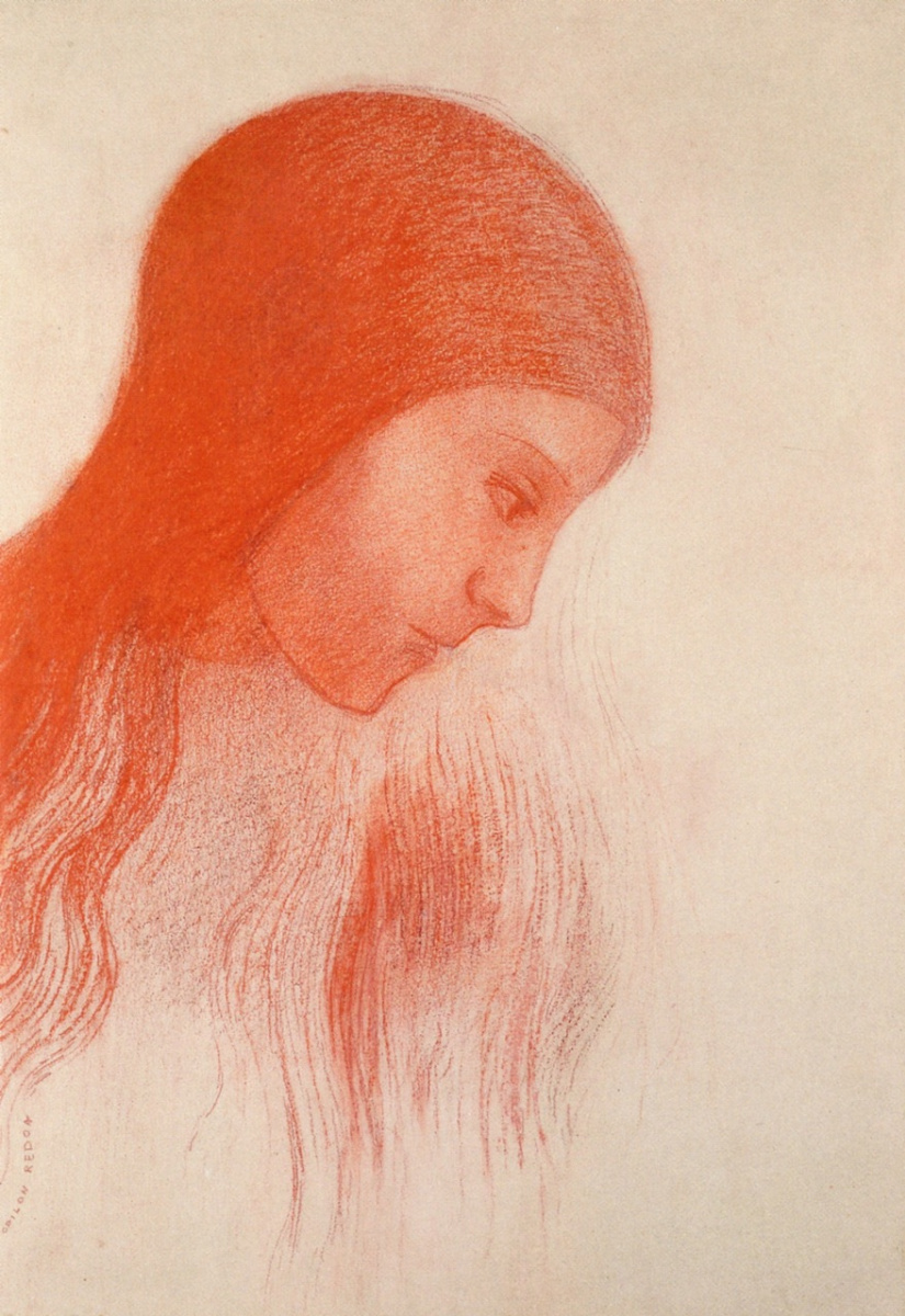 Odilon Redon. The girl with the bowed head