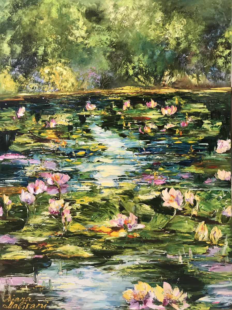 Diana Malivani. Pond with Water Liles