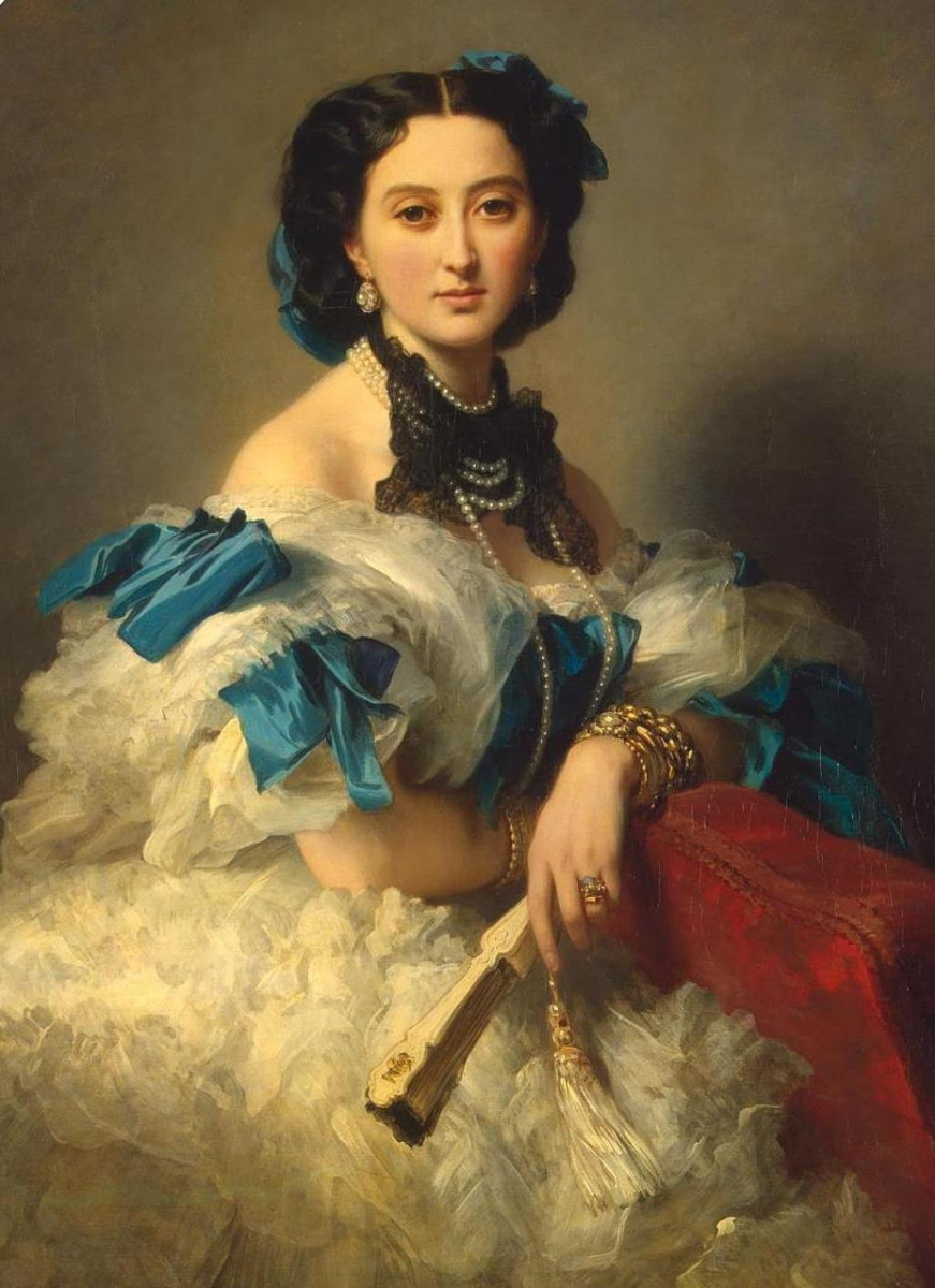 Franz Xaver Winterhalter. Portrait of Countess Varvara Alekseyevna Musina-Pushkina. Fragment