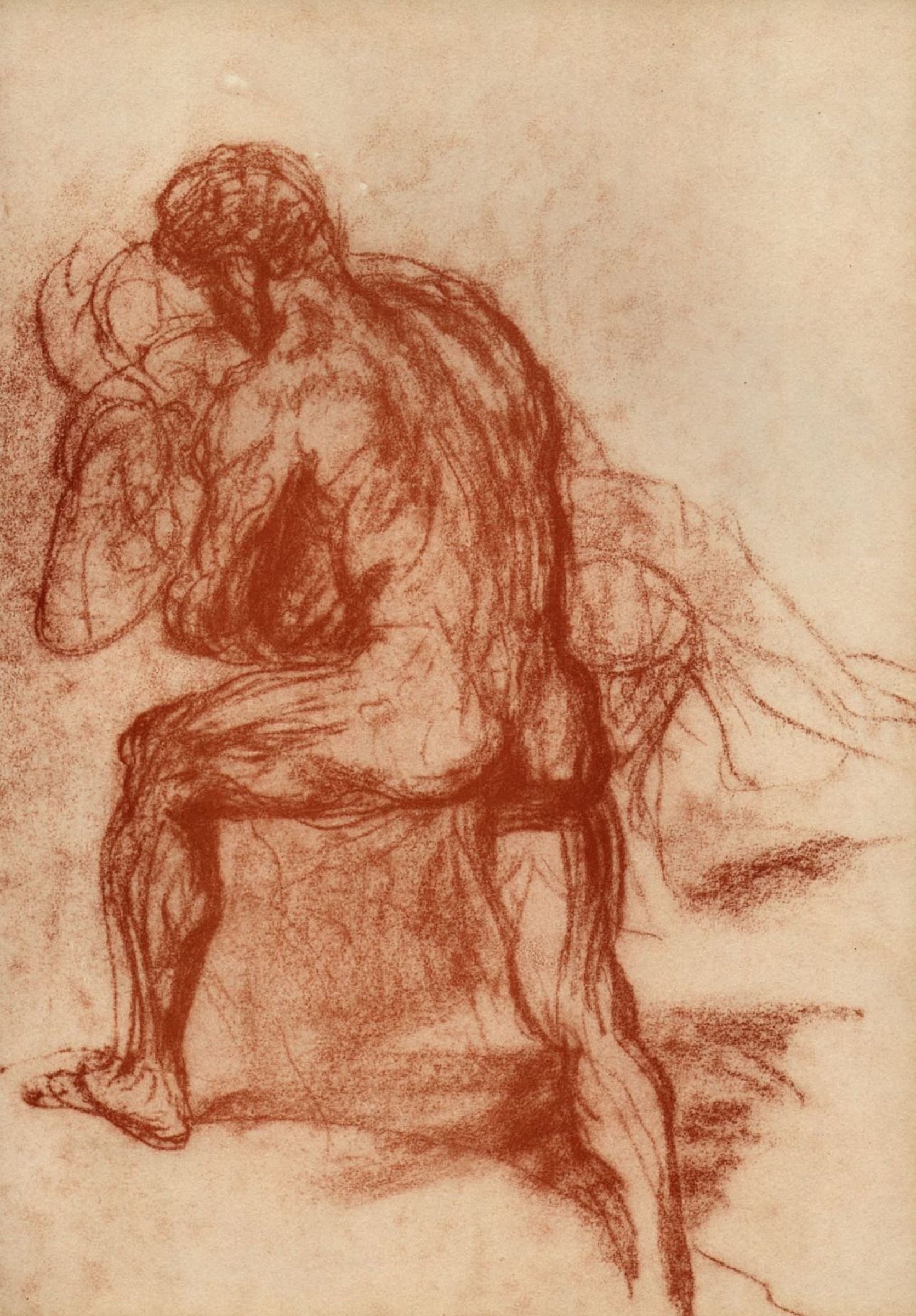 A naked man holding a naked woman; the figure from the back by Hans von  Mare: History, Analysis & Facts | Arthive