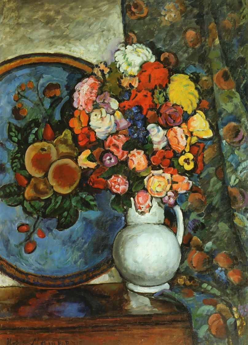 Ilya Mashkov. Still life. Flowers in a vase