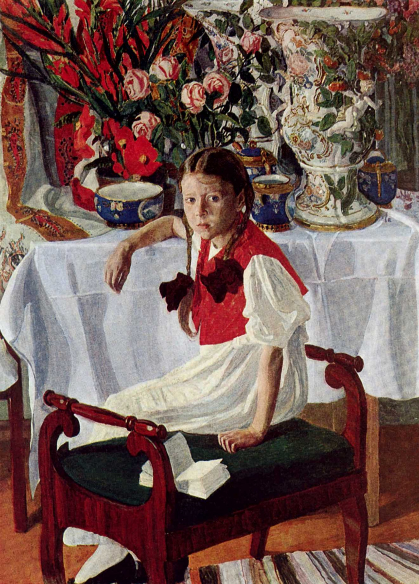 Alexandre Yakovlevich Golovin. Girl and porcelain