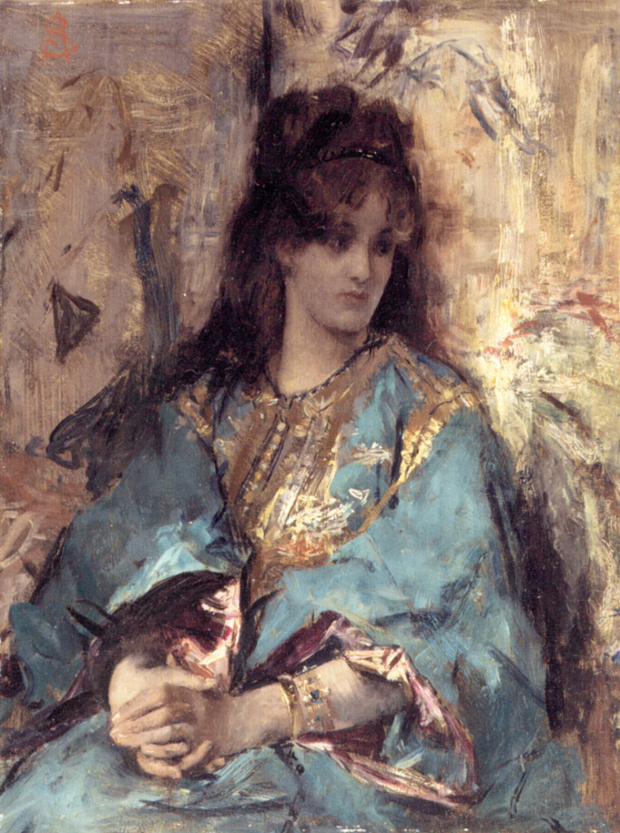 Alfred Emil-Leopold Stevens. Woman seated in Oriental dress