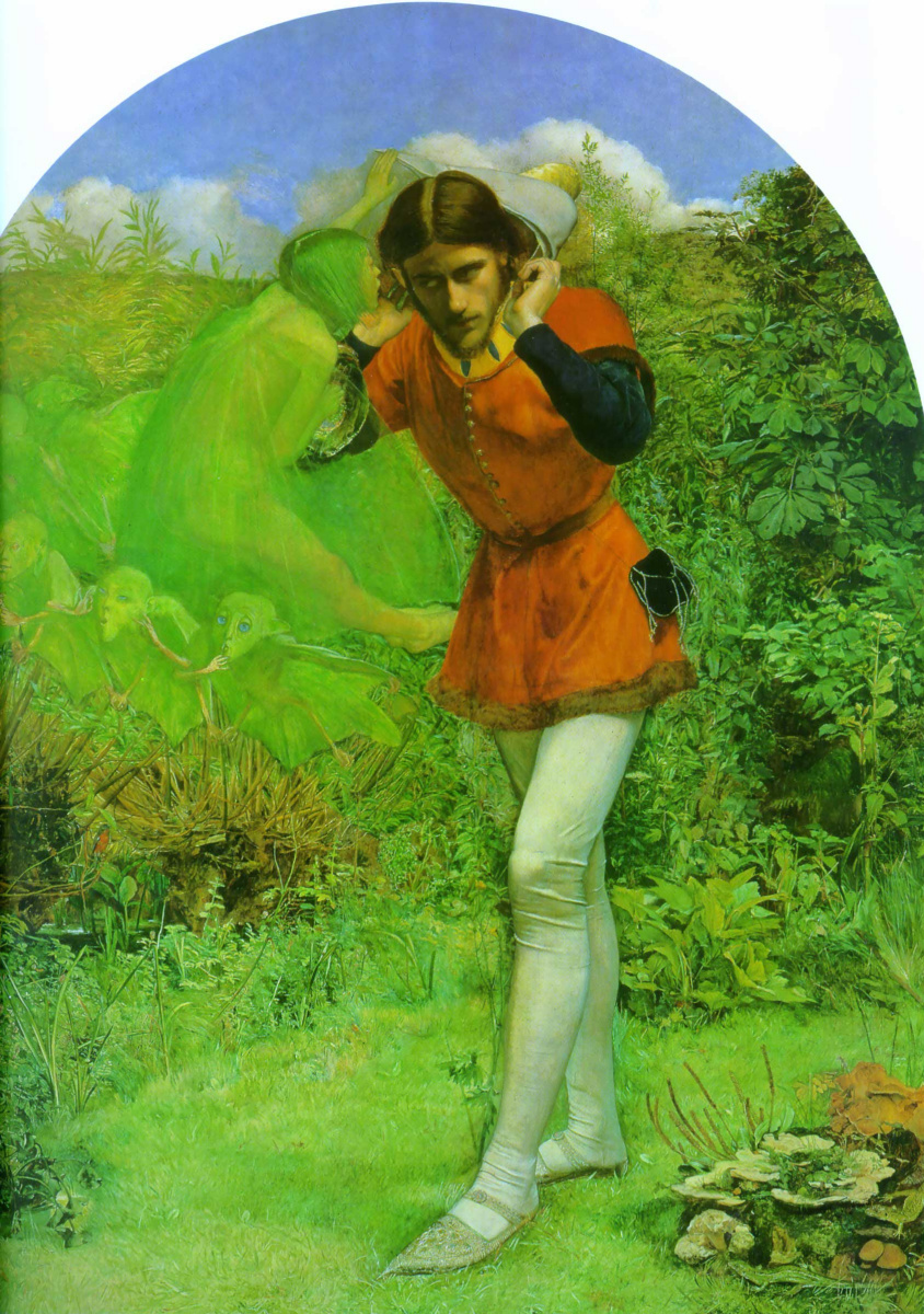 John Everett Millais. Ariel lures Ferdinand (canvas)