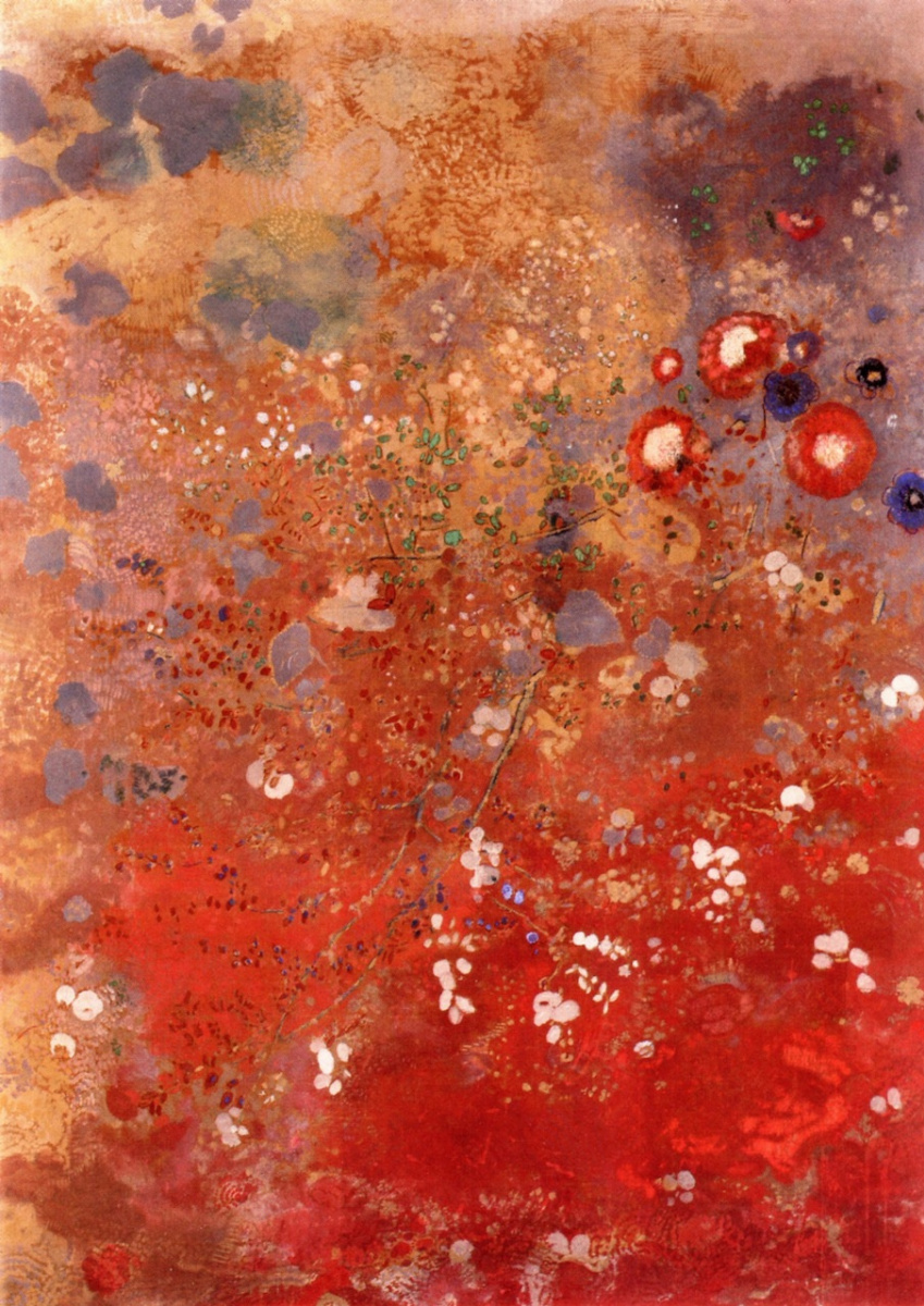 Odilon Redon. Red panel