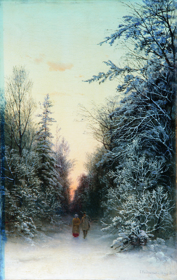 Gabriel Pavlovich Kondratenko. In the winter forest