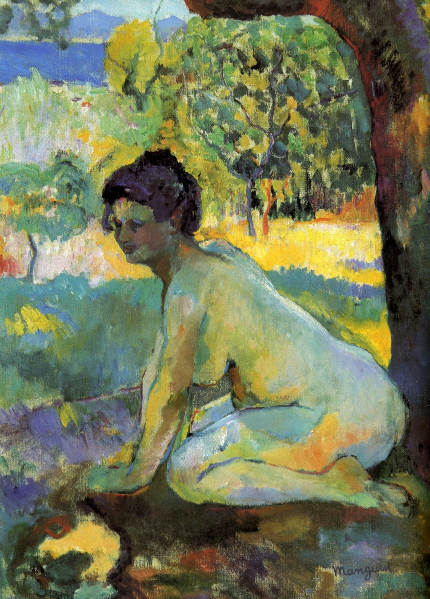 Henri Manguin. Фавнесса (Nackt im Garten)