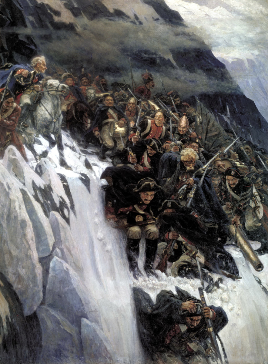 Vasily Ivanovich Surikov. Suvorov crossing the Alps in 1799