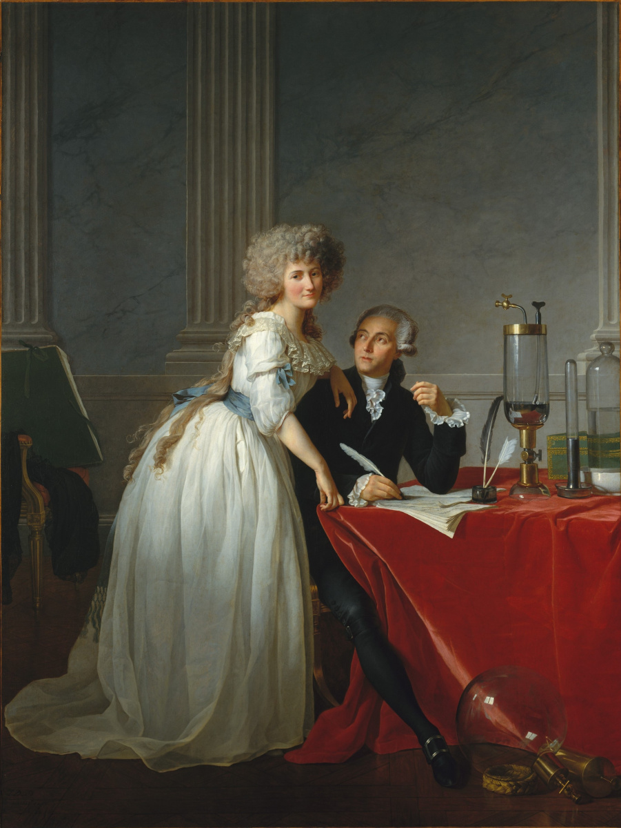 Jacques-Louis David. Portrait of Antoine Laurent Lavoisier and his wife Marie Anne Pierrette Pulse
