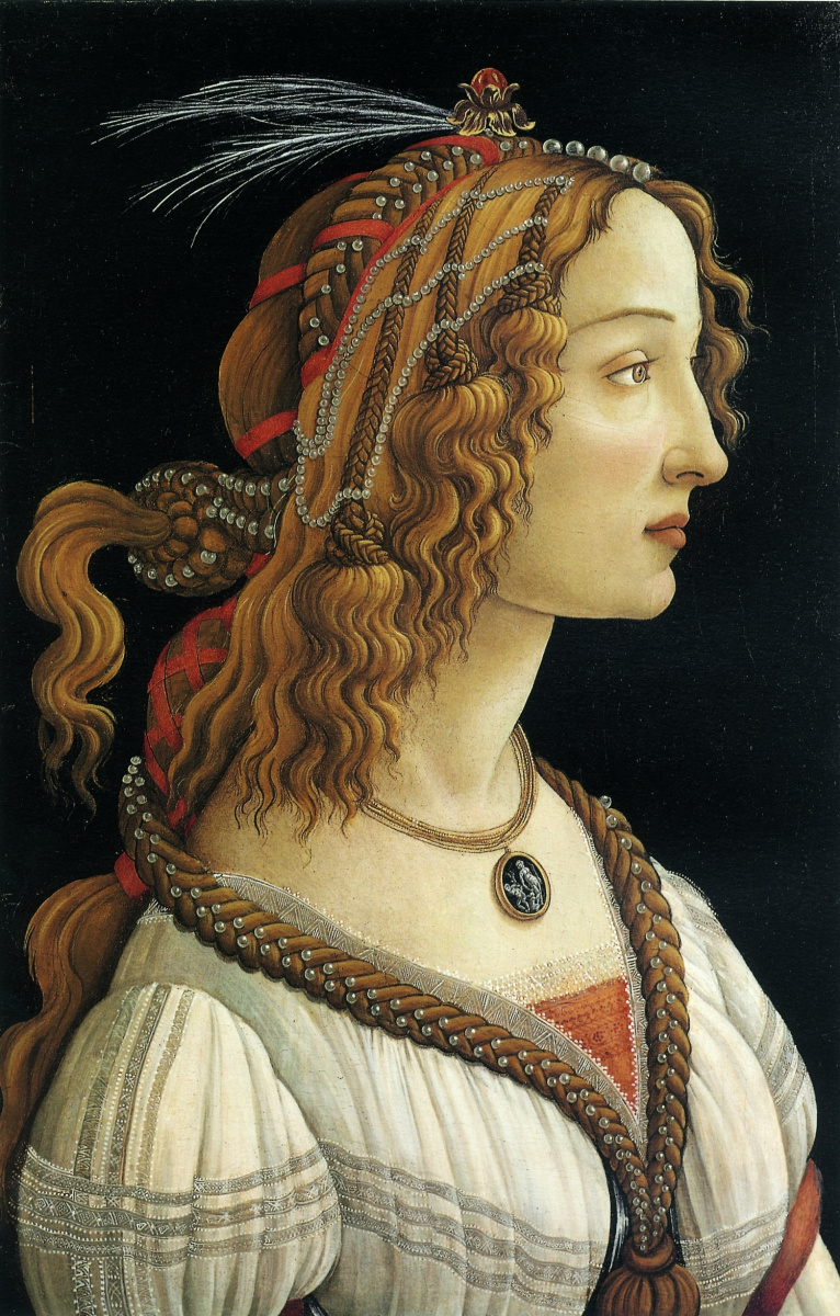 Sandro Botticelli. Idealized portrait of a lady (Simonetta Vespucci)