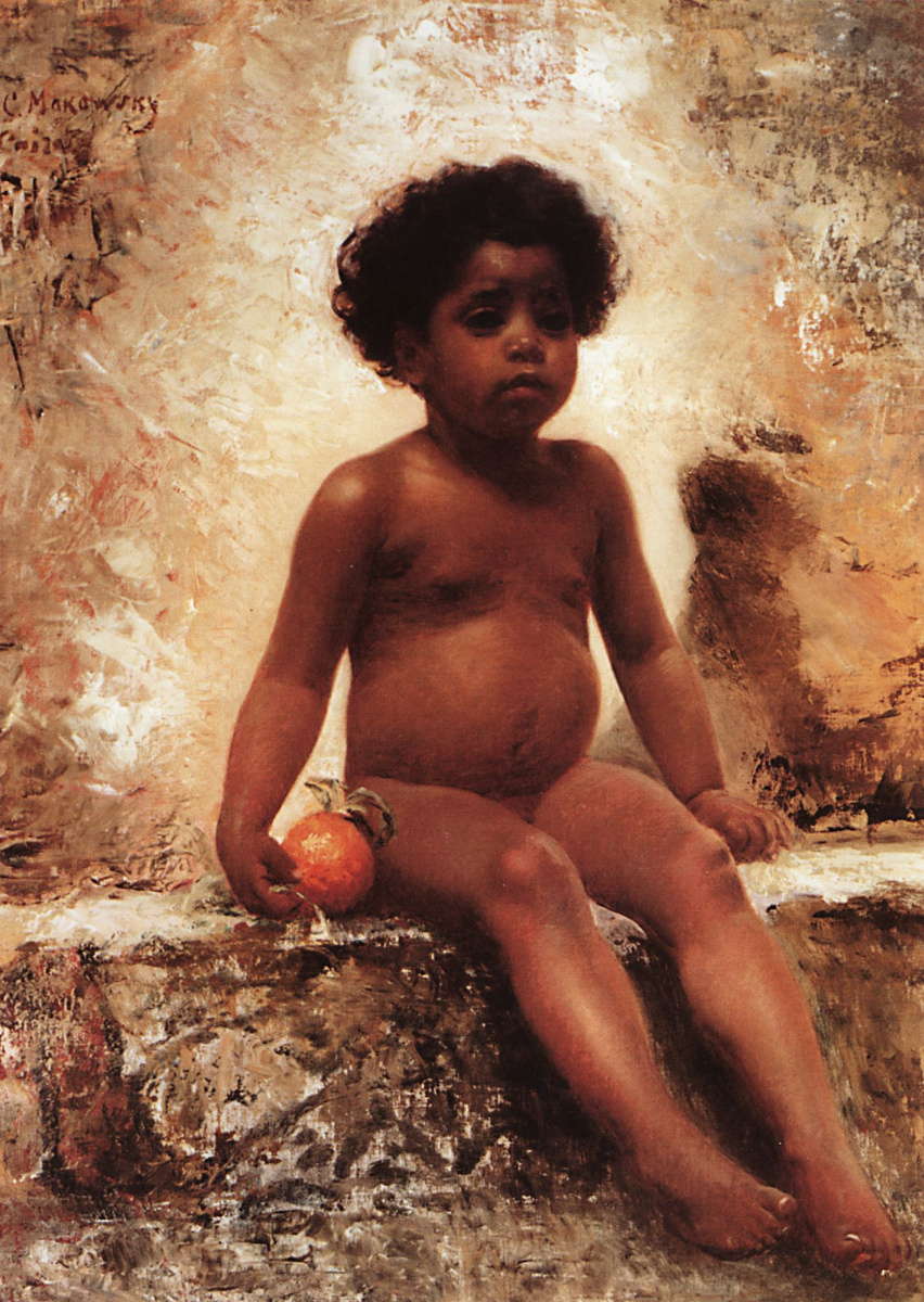 Konstantin Makovsky. Arab boy with an orange