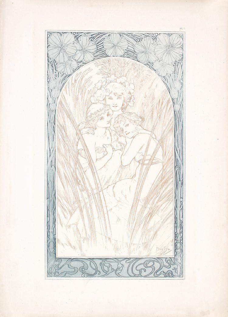 Alfonse Mucha. Decorative sheet No. 3. Sketch