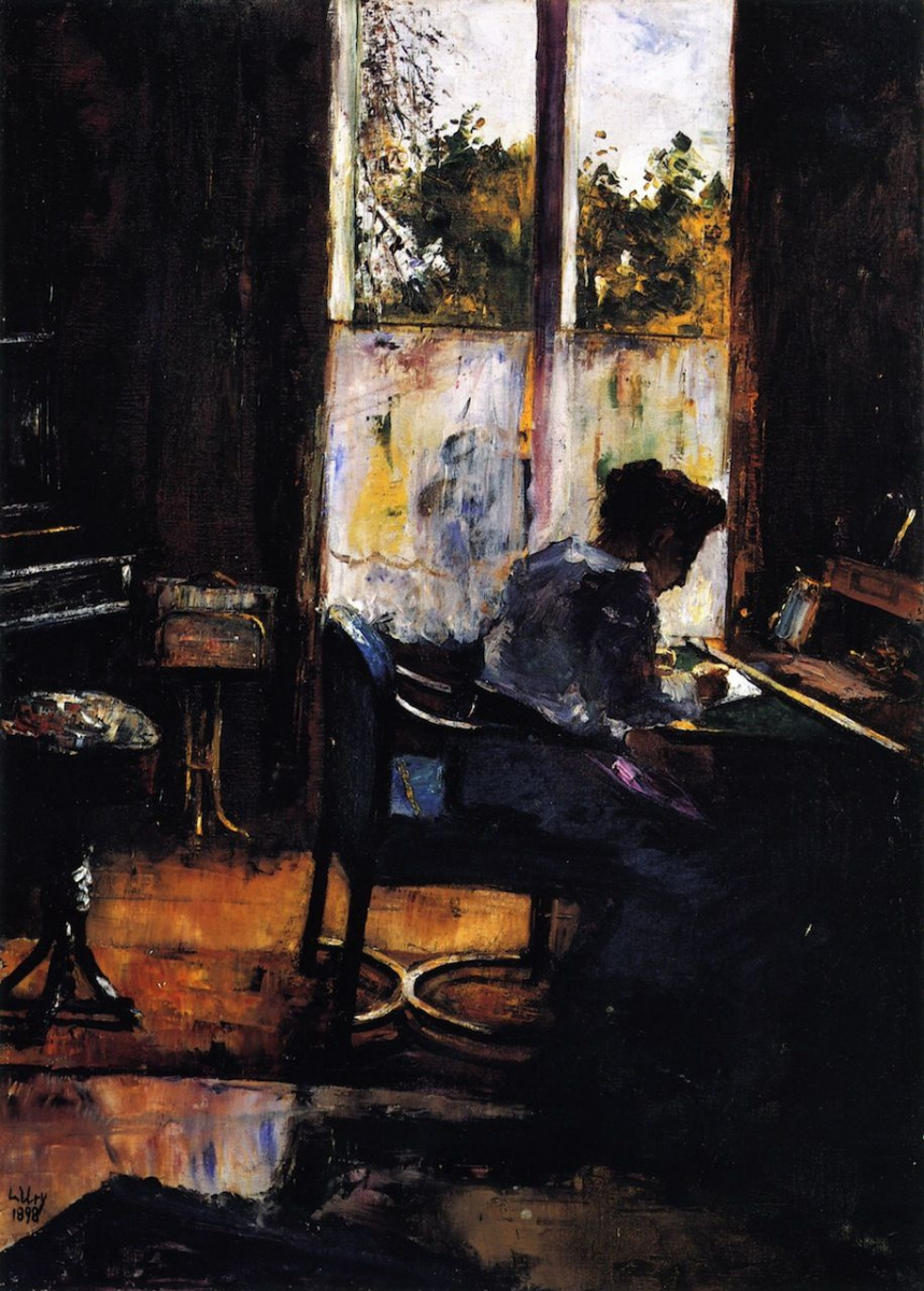 Lesser Ury. The woman at the Desk