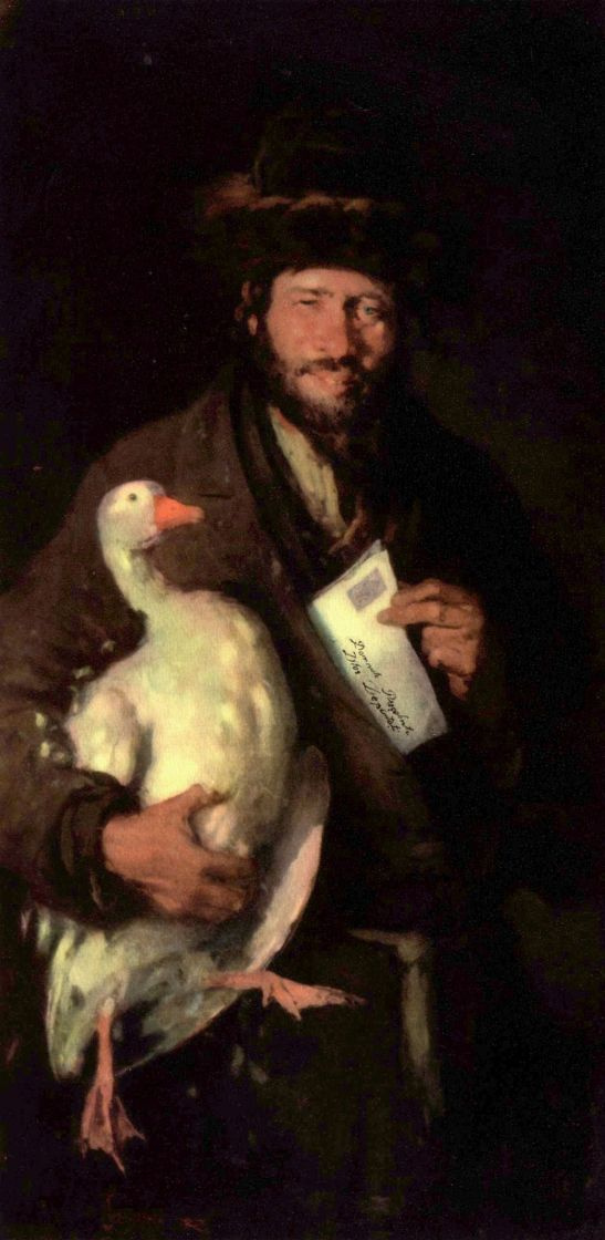 Nicolae Grigorescu. Jew with a goose