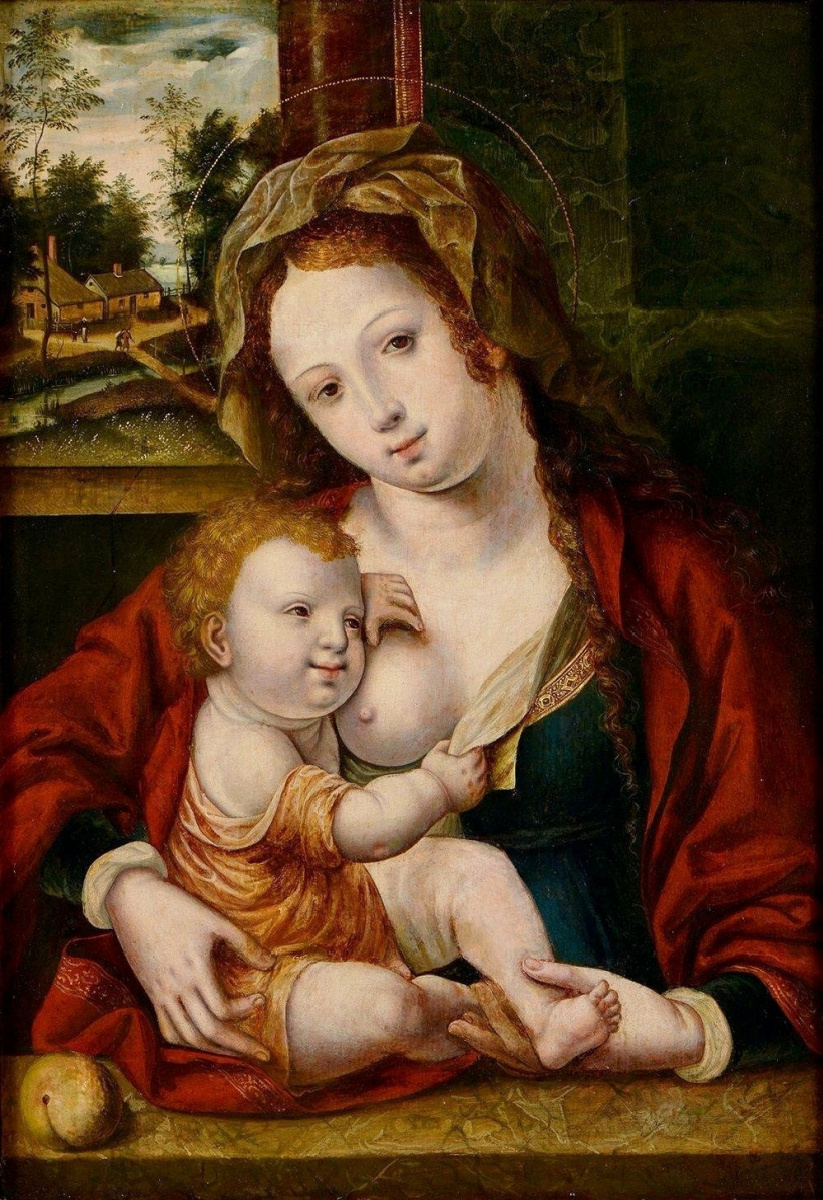 Невідомий художник. Мадонна с Младенцем.  XVI век
