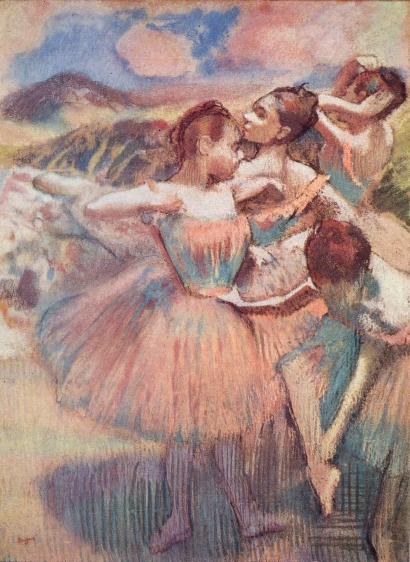 Edgar Degas. Ballerina in a landscape