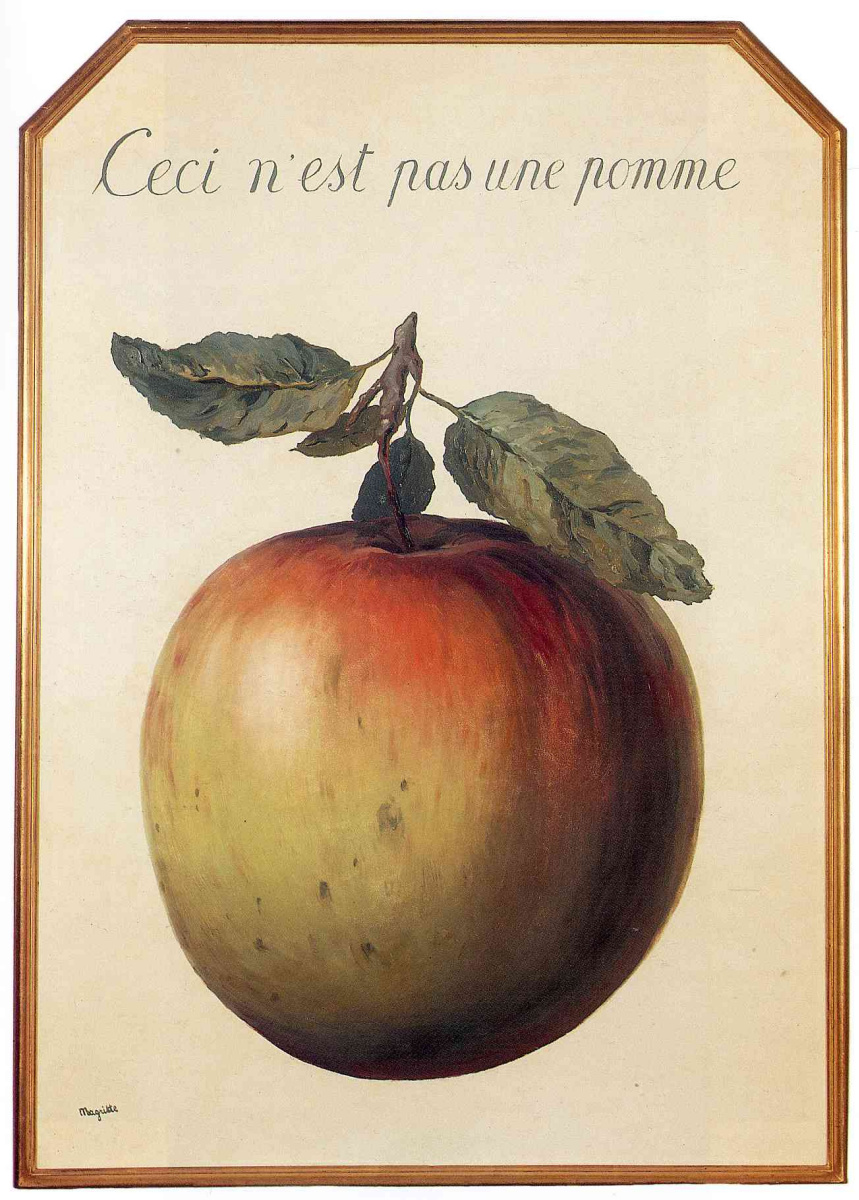 René Magritte. This is not an Apple