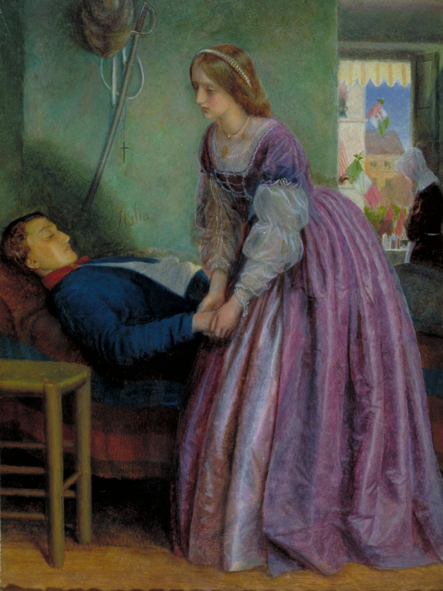 It was Piedmont. Scene visiting the wounded soldier from the poem "The Court Lady"