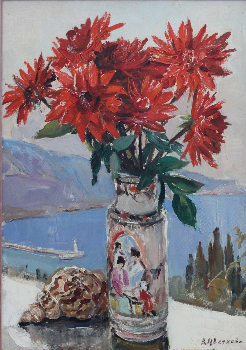 Valentina Petrovna Tsvetkova. Red Dahlia