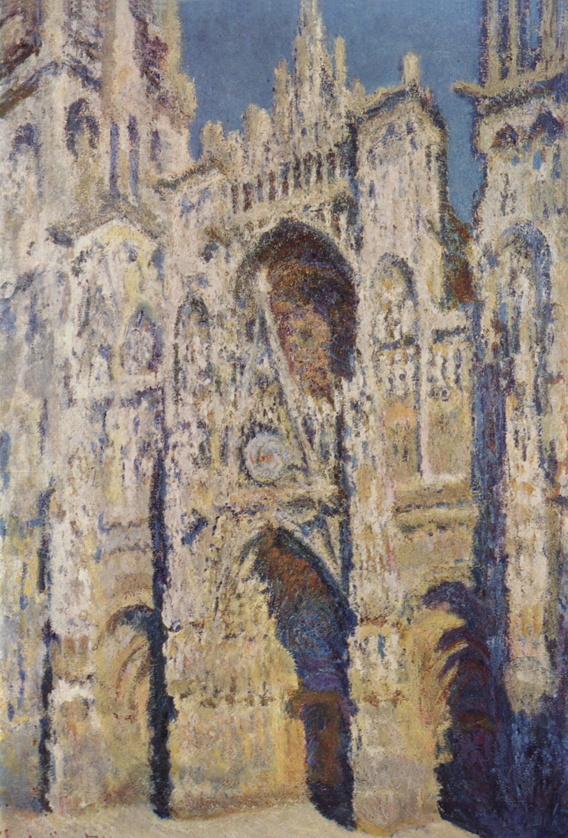 Claude Monet. Rouen Cathedral, the portal and the Tour d Alban in the sun